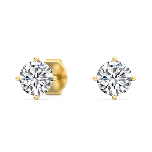 4 Prong Round Solitaire Studs