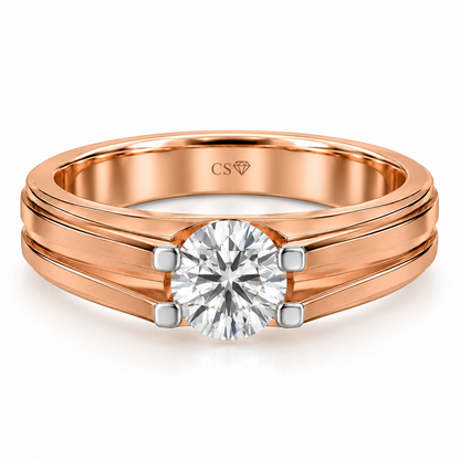 Handsome Men's Solitaire Ring