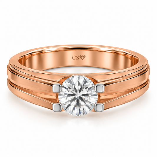 Handsome Men's Solitaire Ring