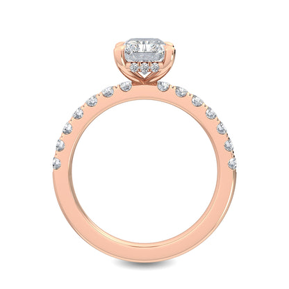 Radiant Hidden Halo Pave Set