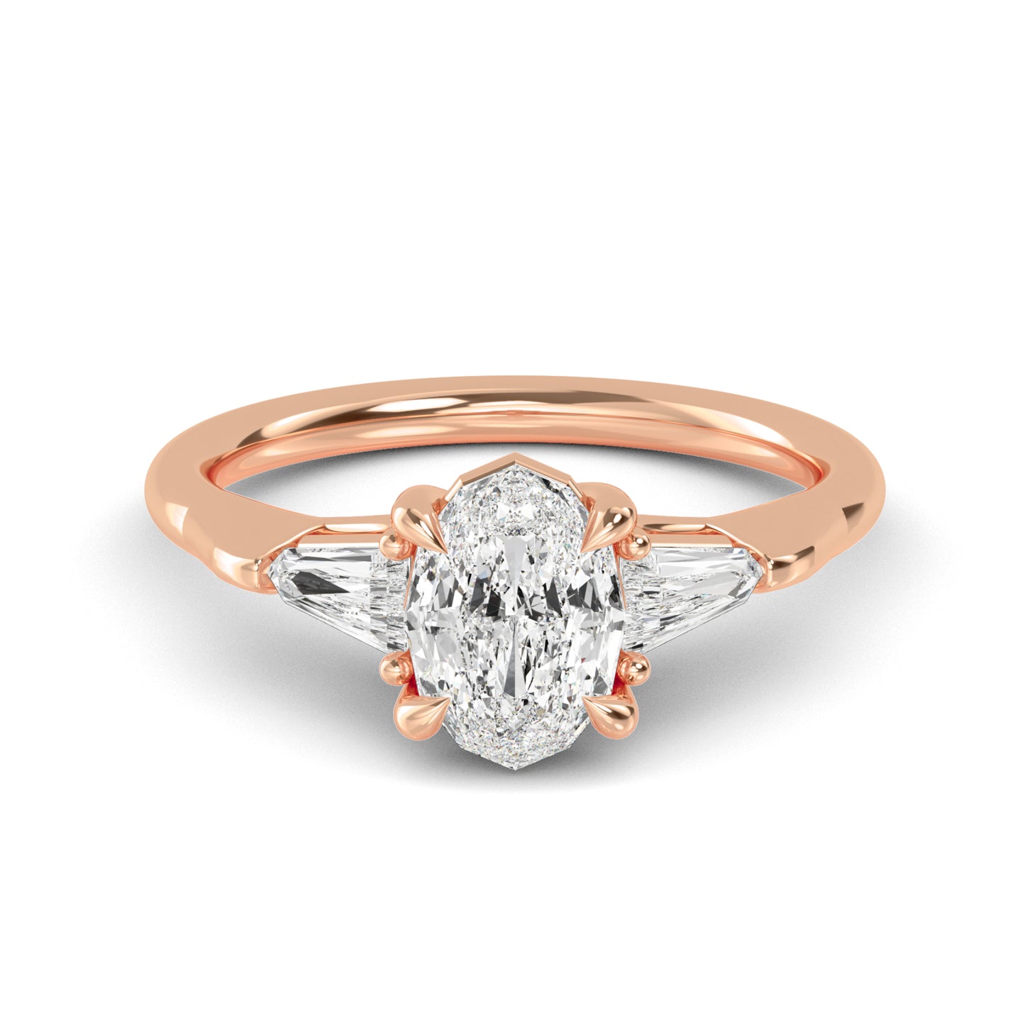 Oval Bullet Solitaire Ring