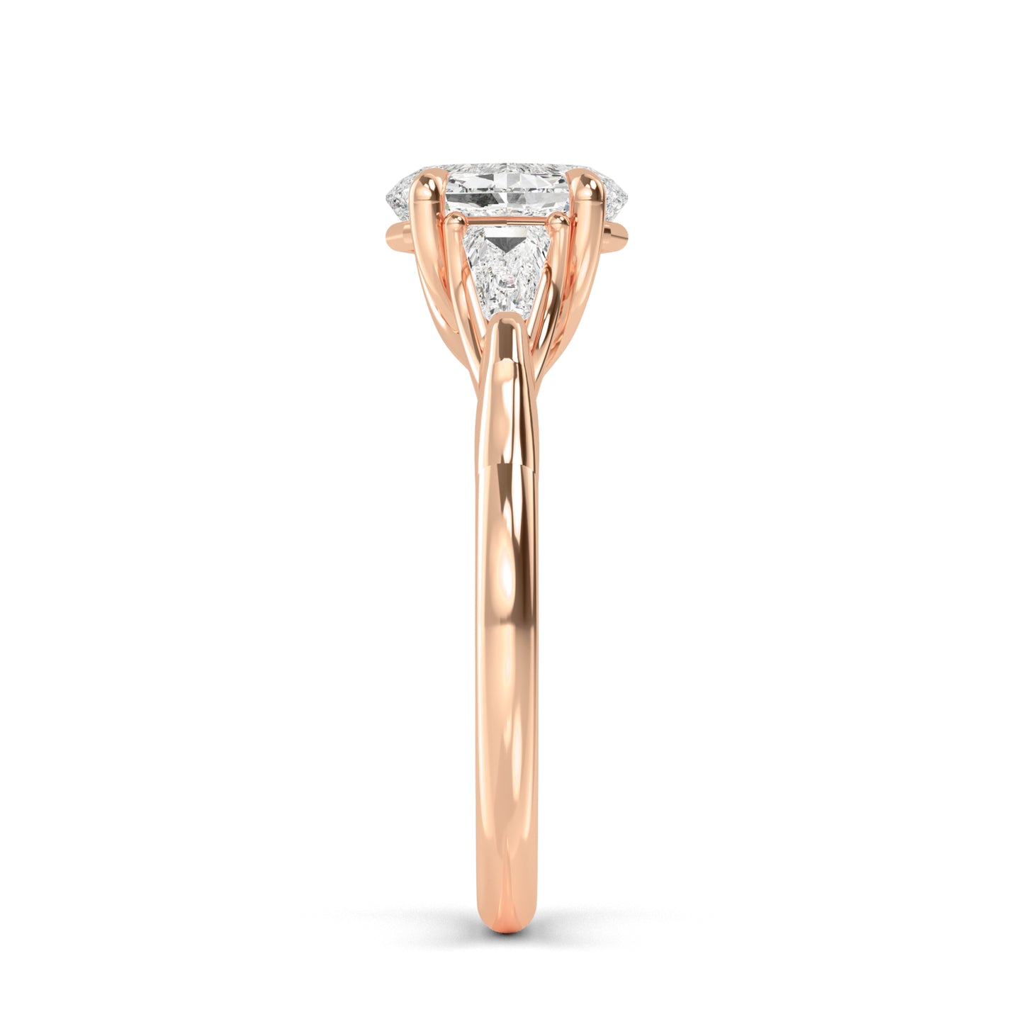 Oval Bullet Solitaire Ring
