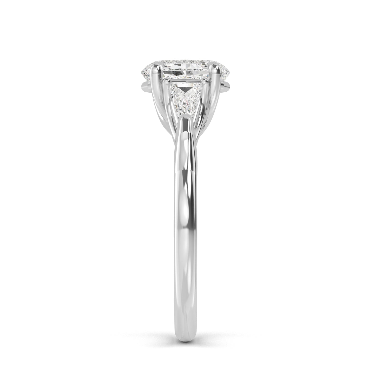 Oval Bullet Solitaire Ring