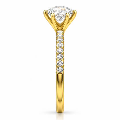Round 6 Prong Pave Set