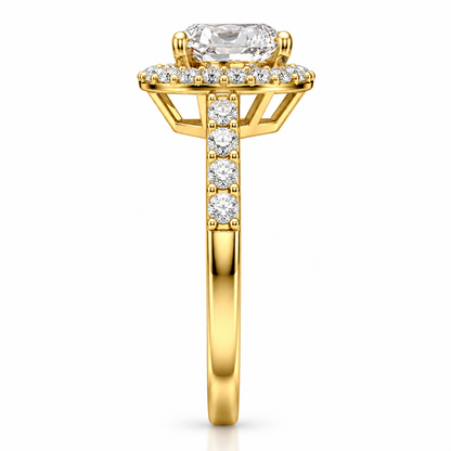 Heart Halo Pave set