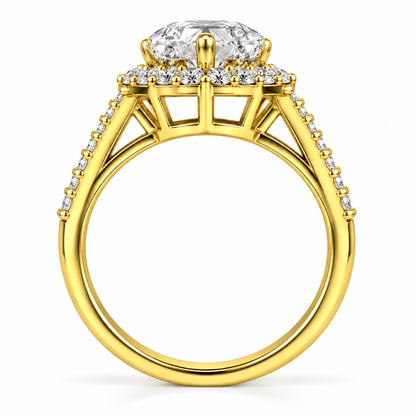 Heart Halo Pave set