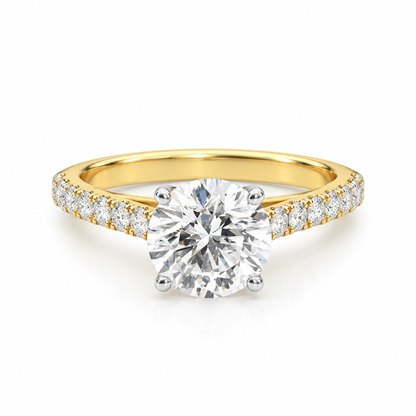 Round Pave Cathedral set