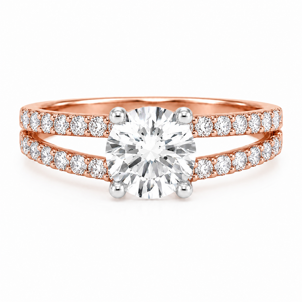 Round Split Pave