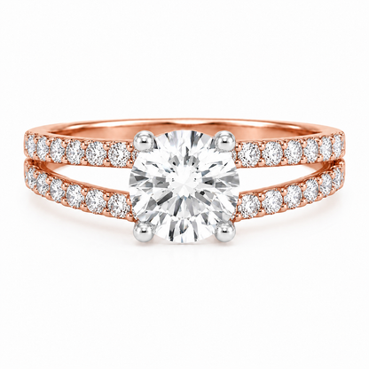 Round Split Pave