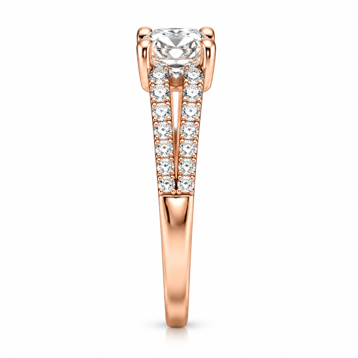 Round Split Pave