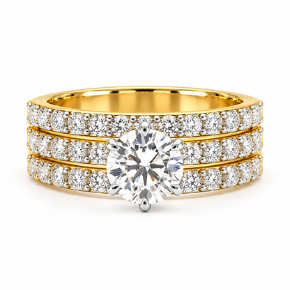Round Triple Pave set