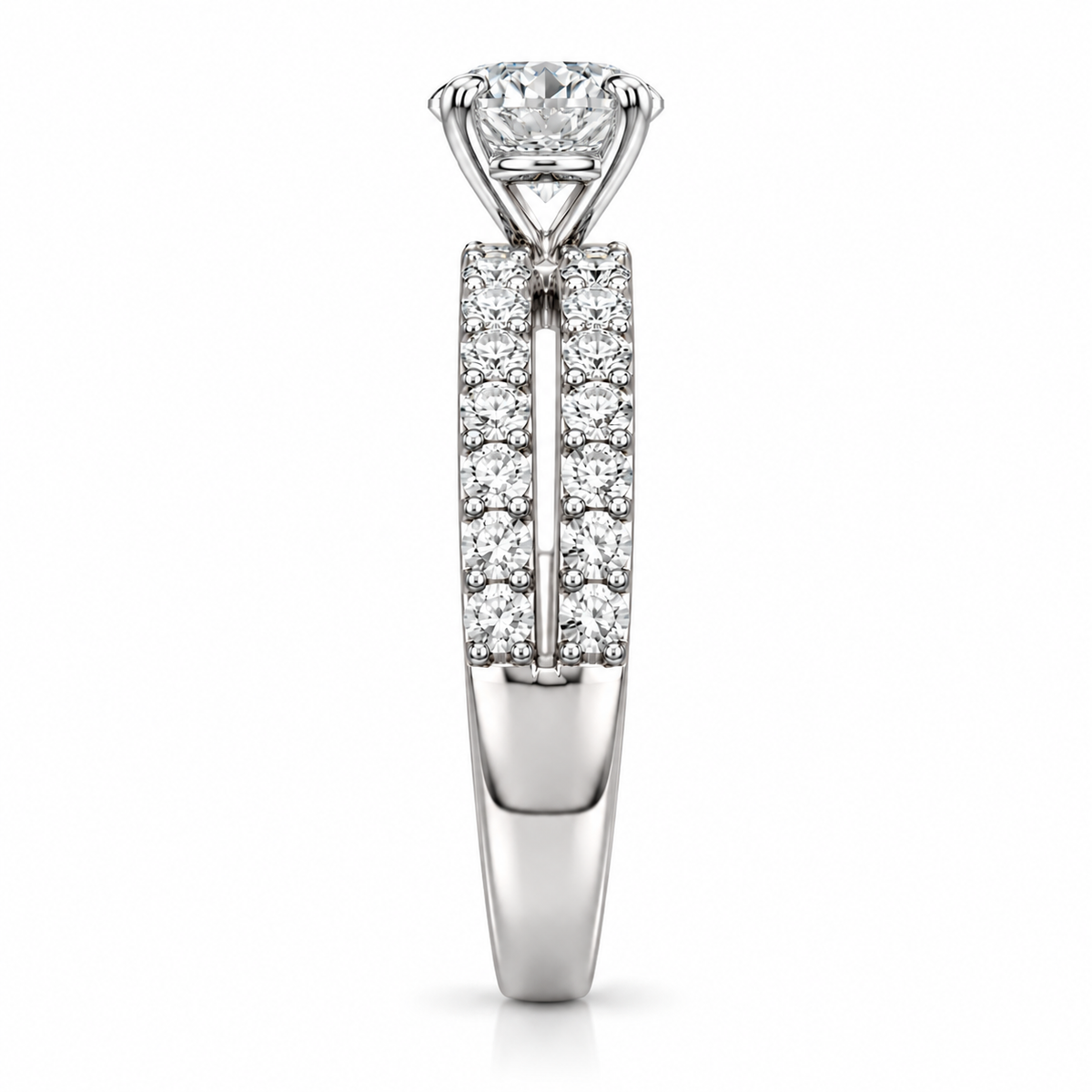 Round Double Pave set