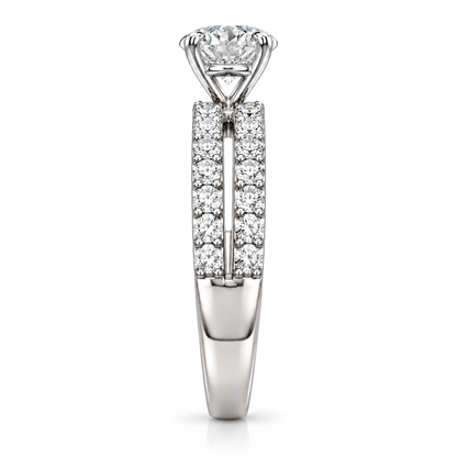 Round Double Pave set