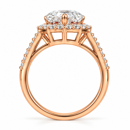 Heart Halo Pave set