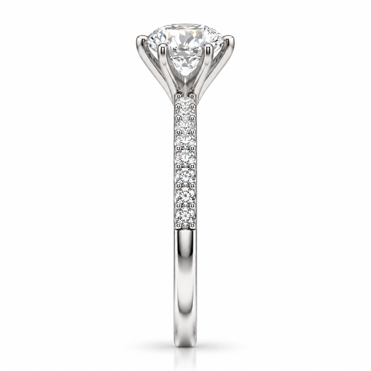 Round 6 Prong Pave Set