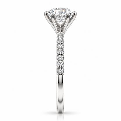 Round 6 Prong Pave Set