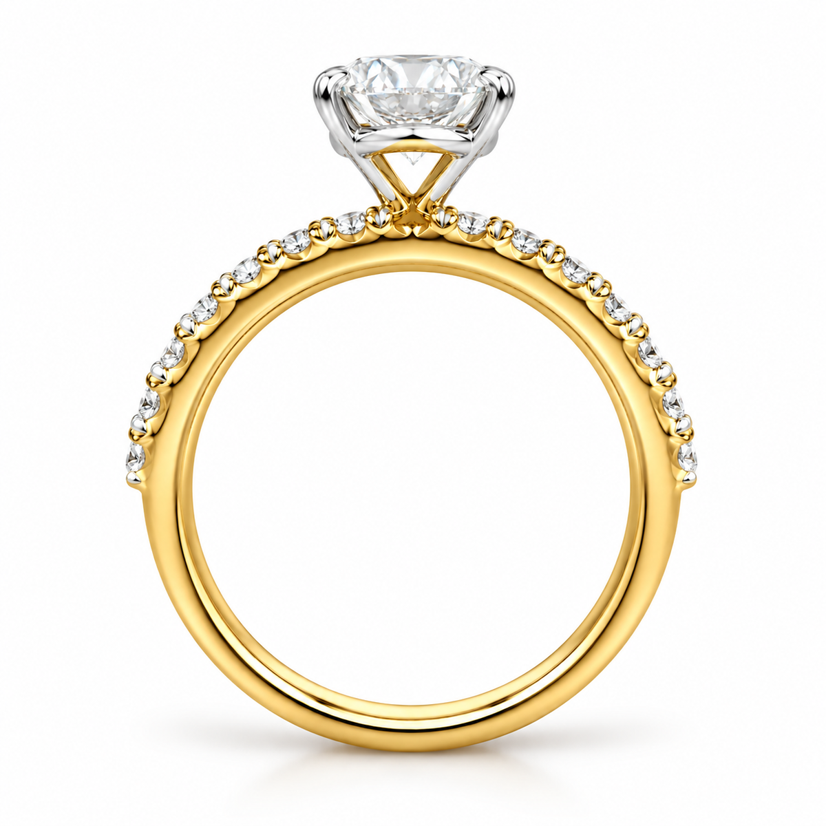 Round Double Pave set