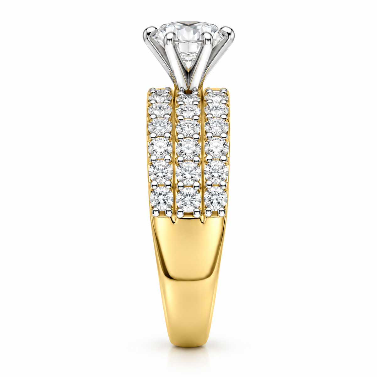 Round Triple Pave set