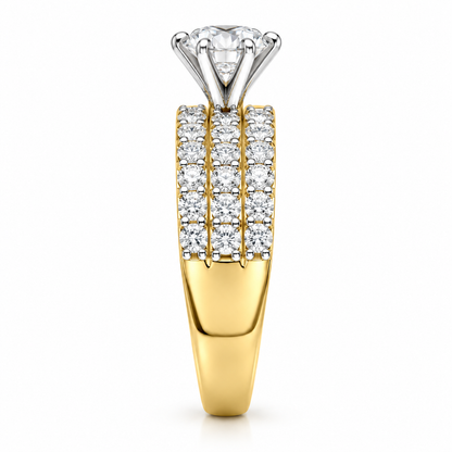Round Triple Pave set