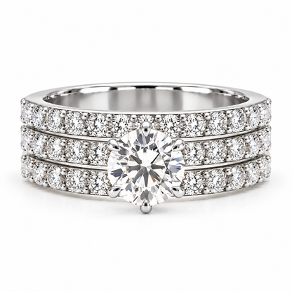 Round Triple Pave set