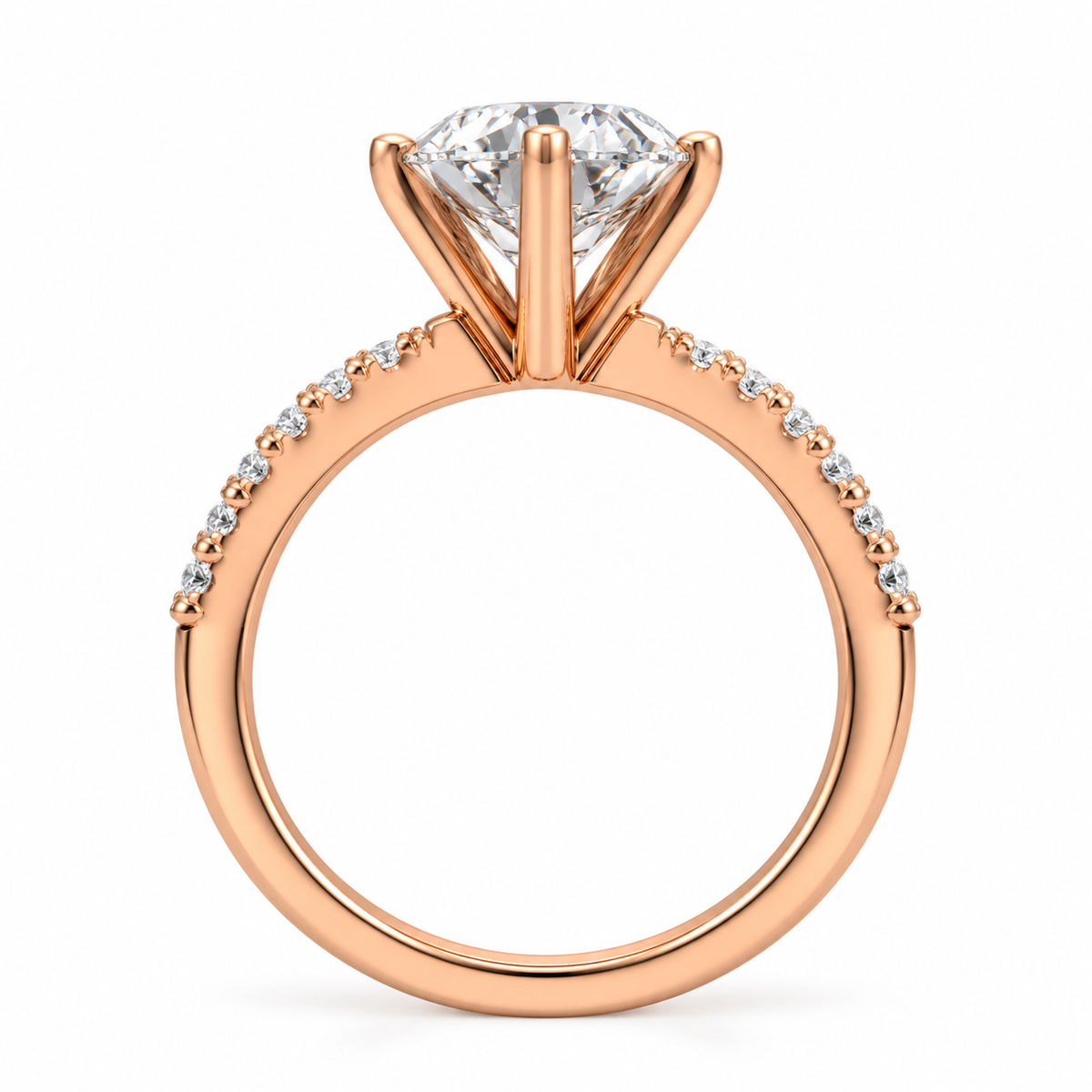 Round 6 Prong Pave Set
