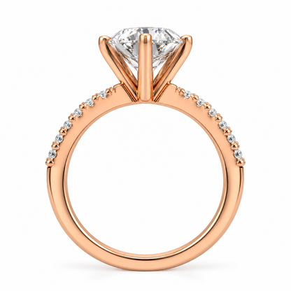 Round 6 Prong Pave Set