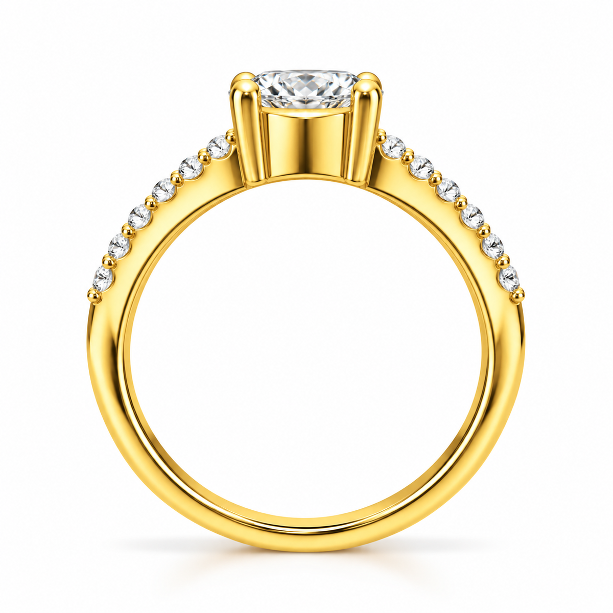Round Split Pave