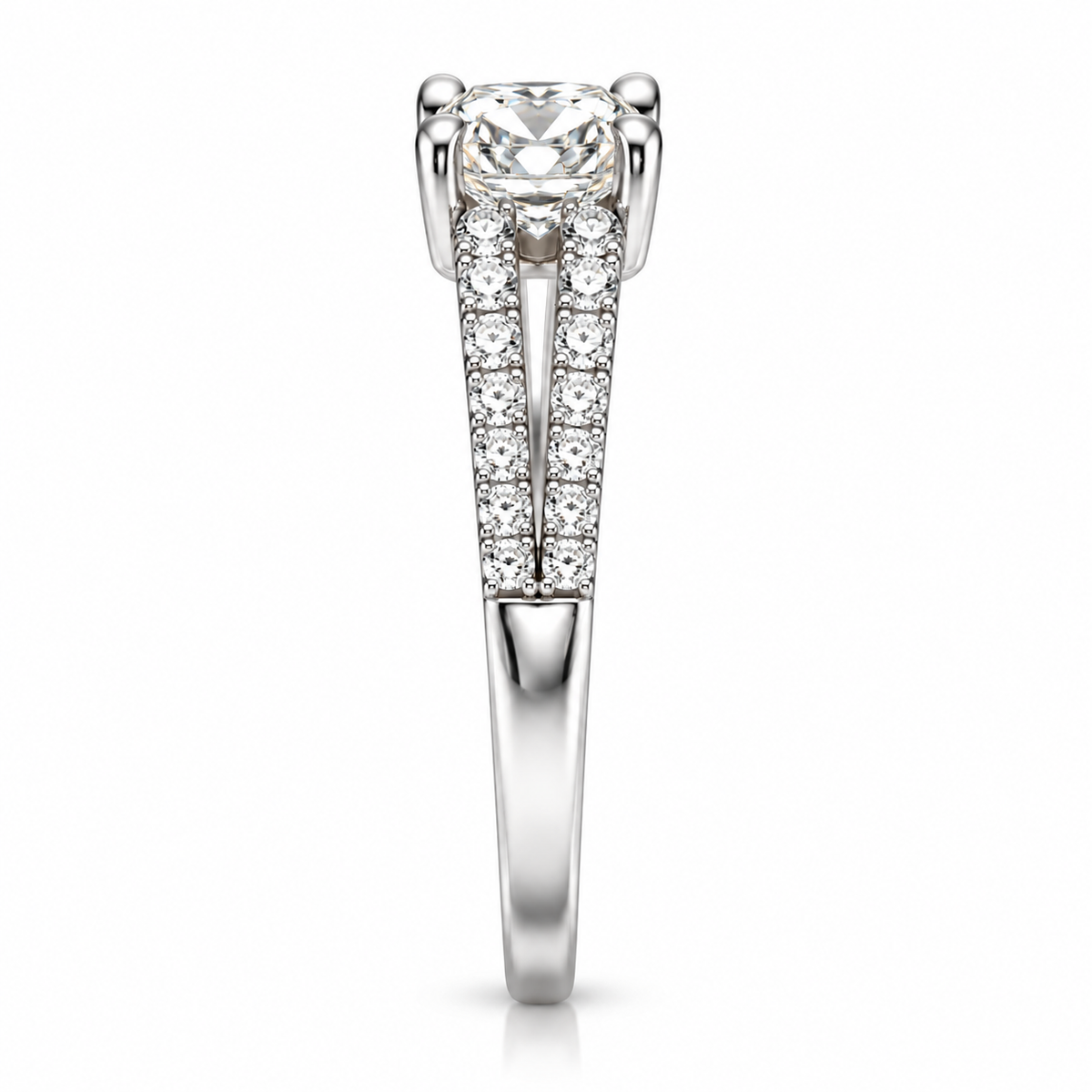 Round Split Pave