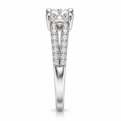 Round Split Pave