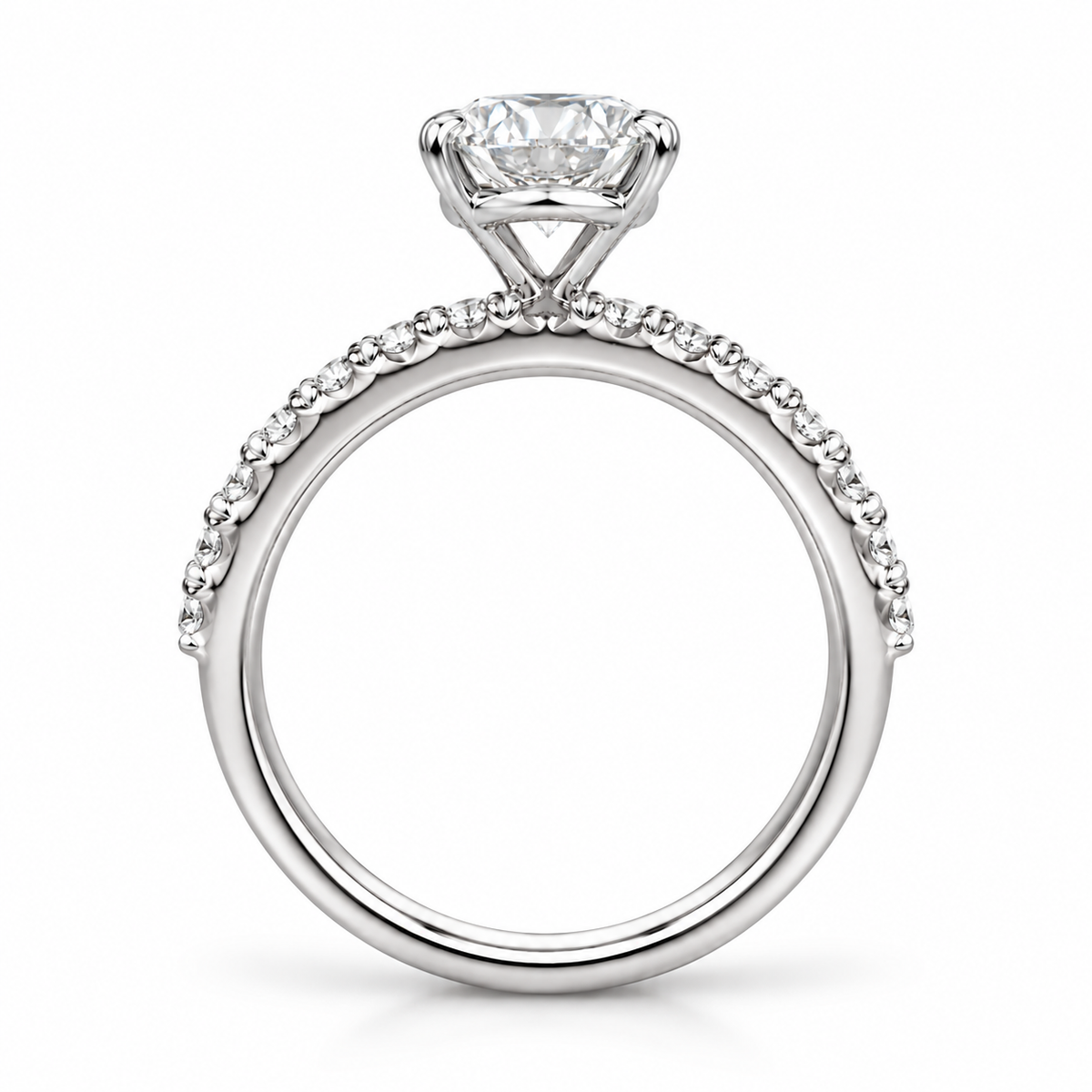 Round Double Pave set