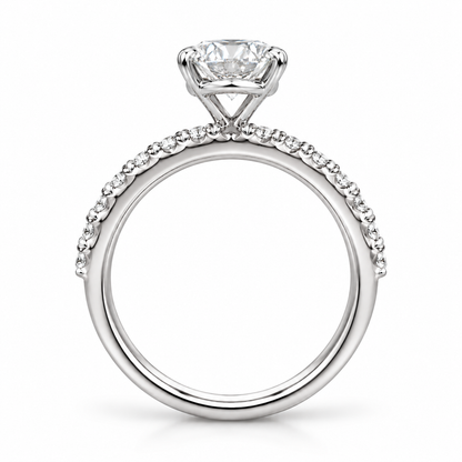 Round Double Pave set