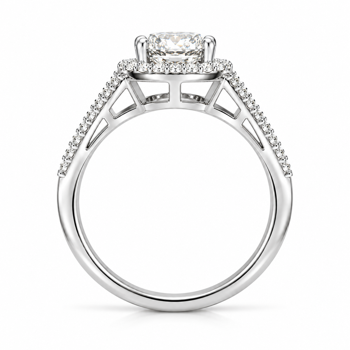 Round Halo Friple Pave