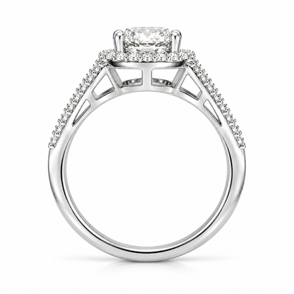 Round Halo Friple Pave