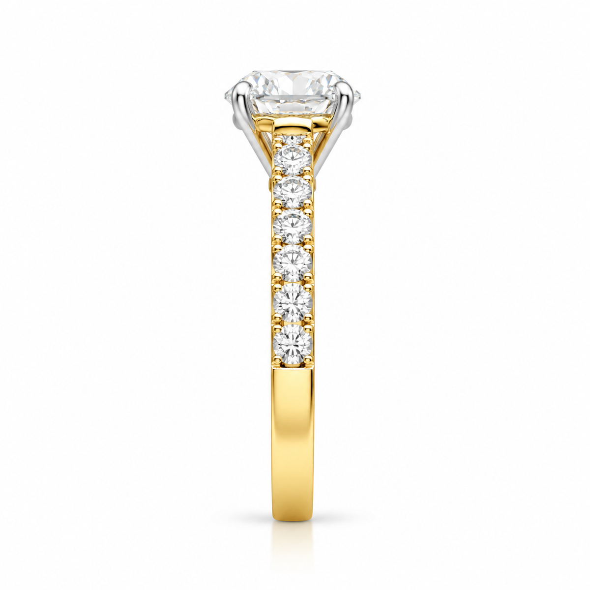 Round Pave Cathedral set