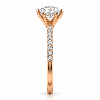 Round 6 Prong Pave Set