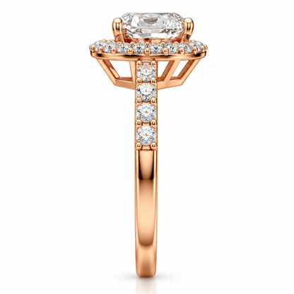 Heart Halo Pave set