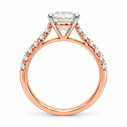 Round Pave Cathedral set