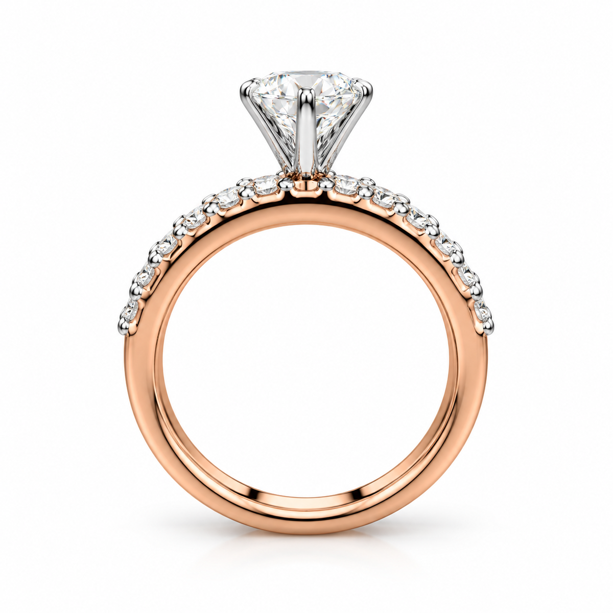 Round Triple Pave set