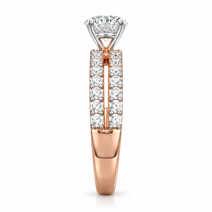 Round Double Pave set