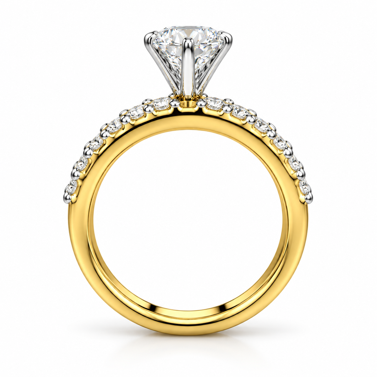 Round Triple Pave set