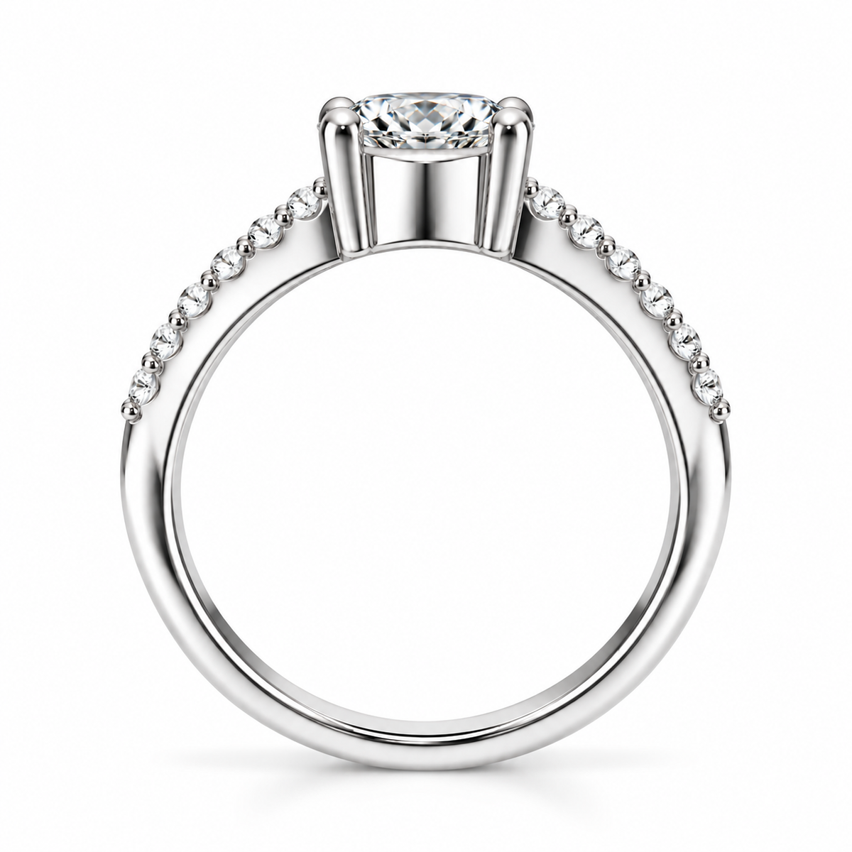 Round Split Pave