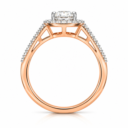 Round Halo Friple Pave