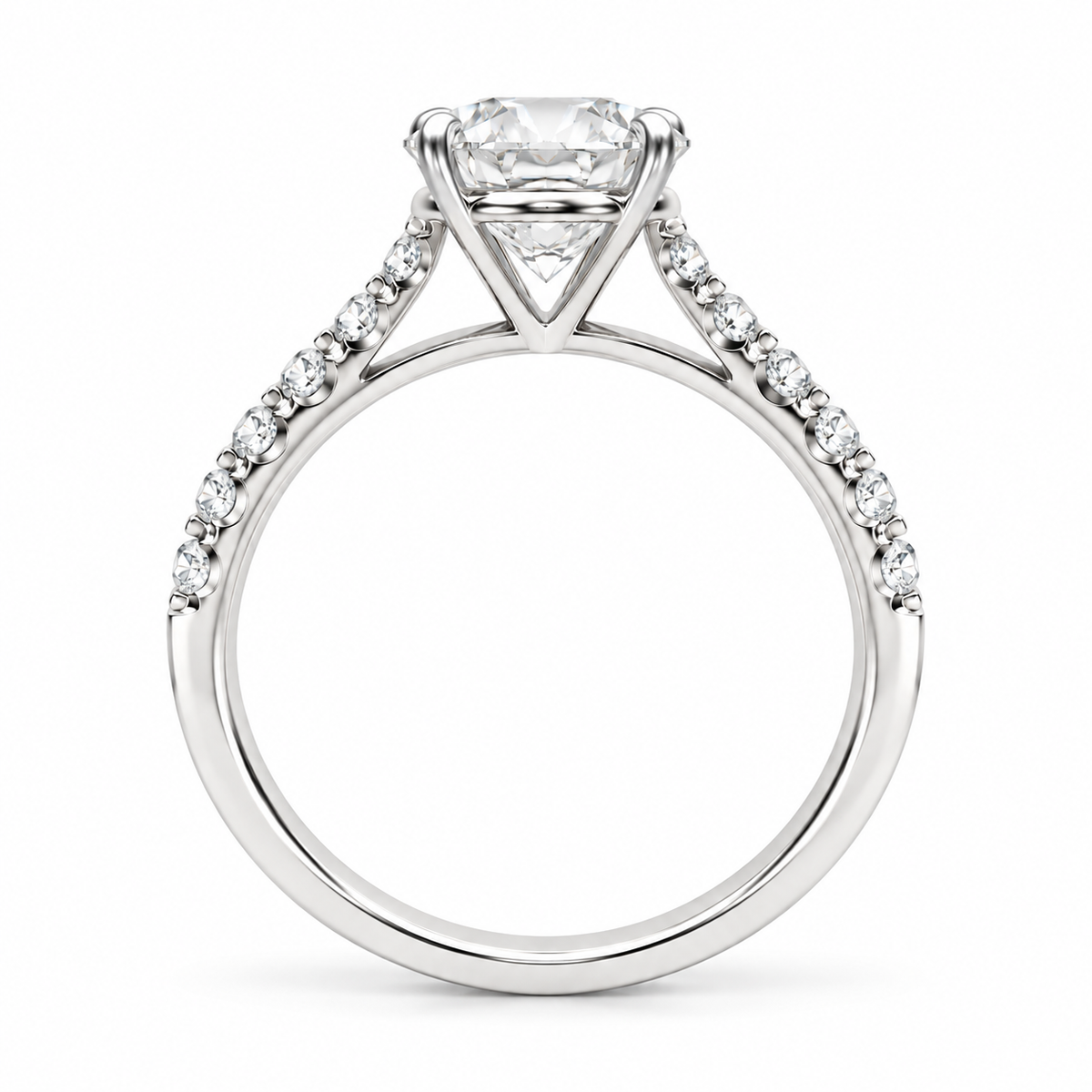 Round Pave Cathedral set