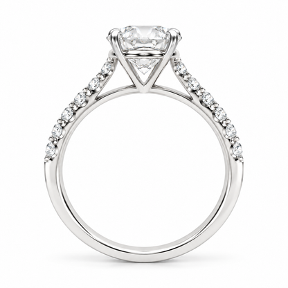 Round Pave Cathedral set