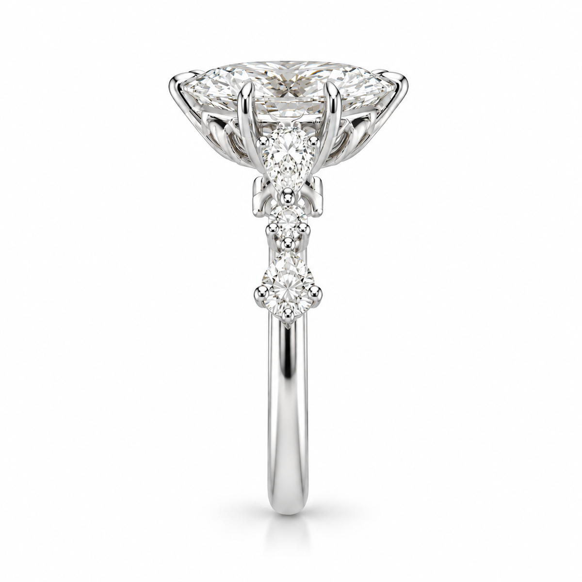 Marquise Pear Round sides