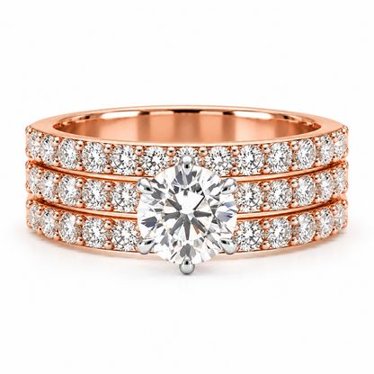 Round Triple Pave set