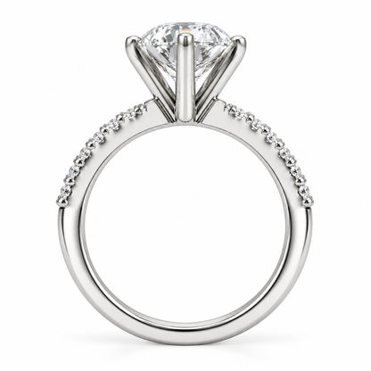Round 6 Prong Pave Set