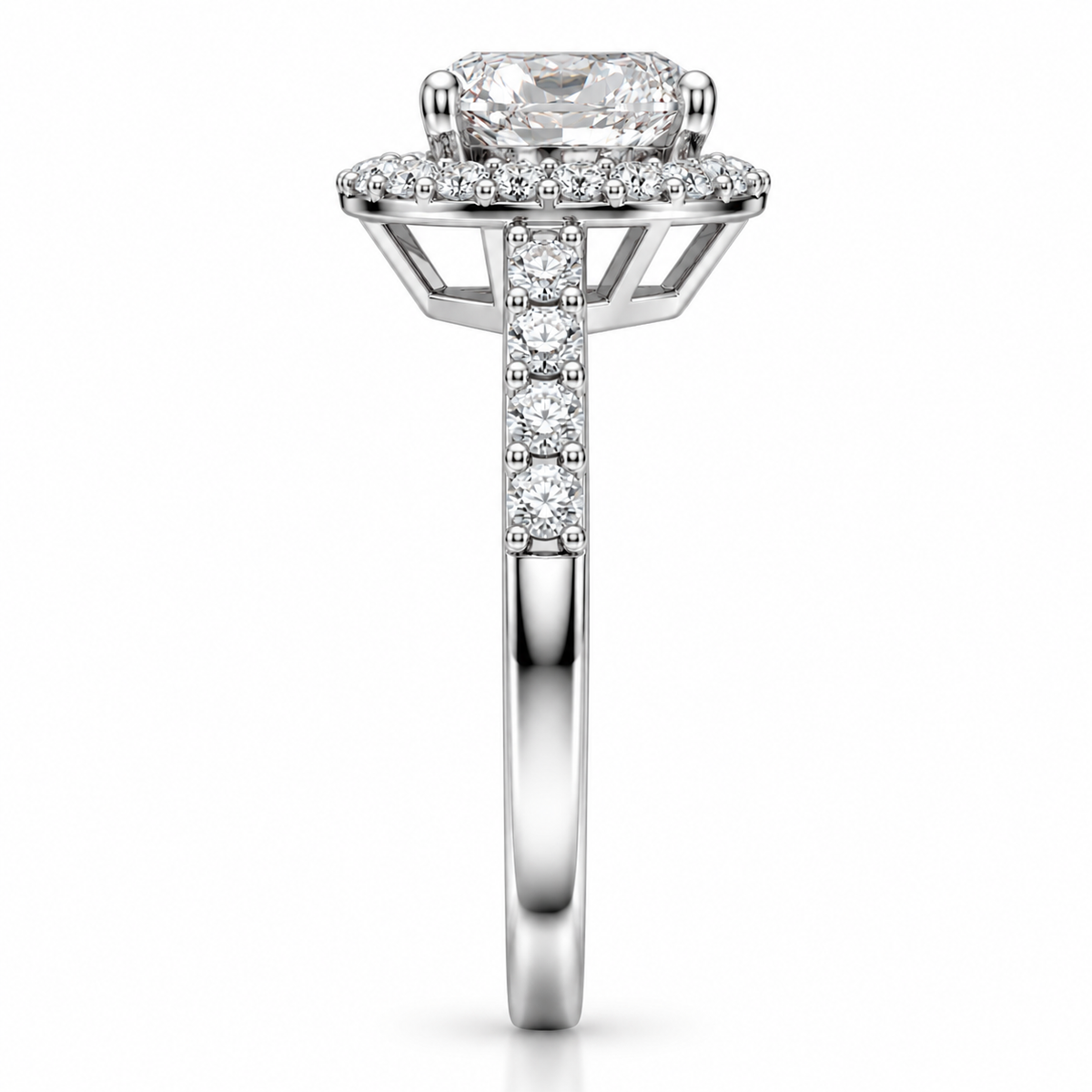 Heart Halo Pave set