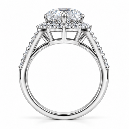 Heart Halo Pave set