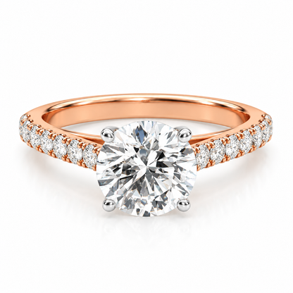 Round Pave Cathedral set